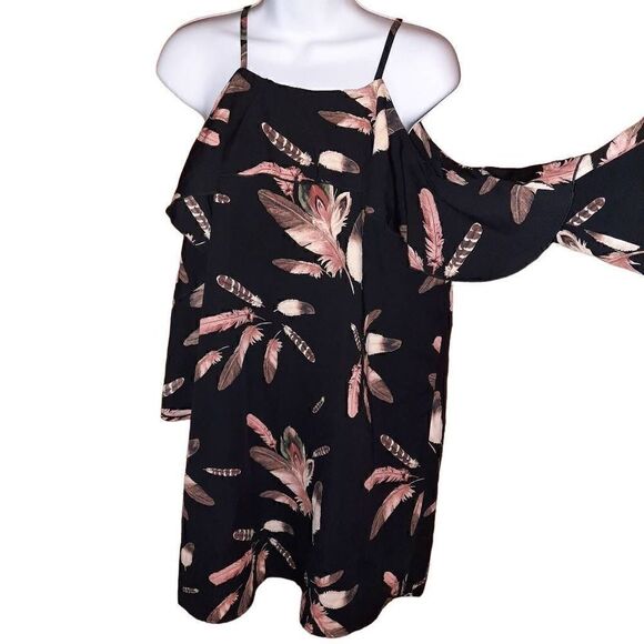 Altar'd State Feather Bay Cold Shoulder Dress - Picture 1 of 5